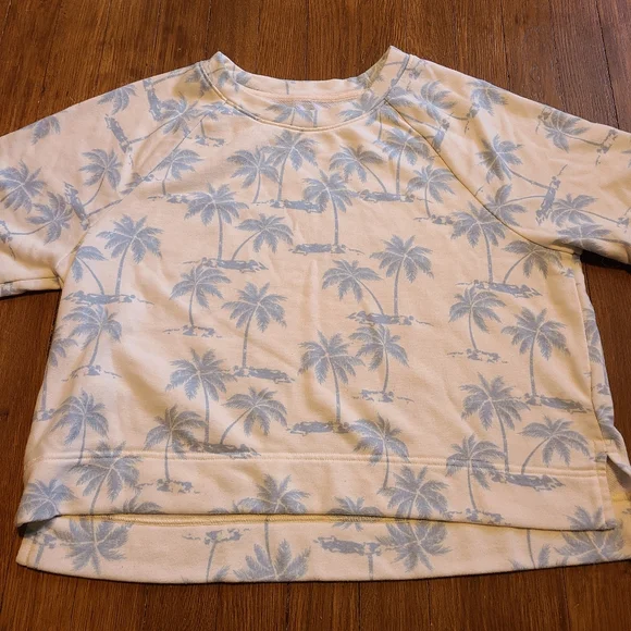 Lou & Grey for Loft Gray Pullover cropped Sweatshirt M - Picture 1 of 6